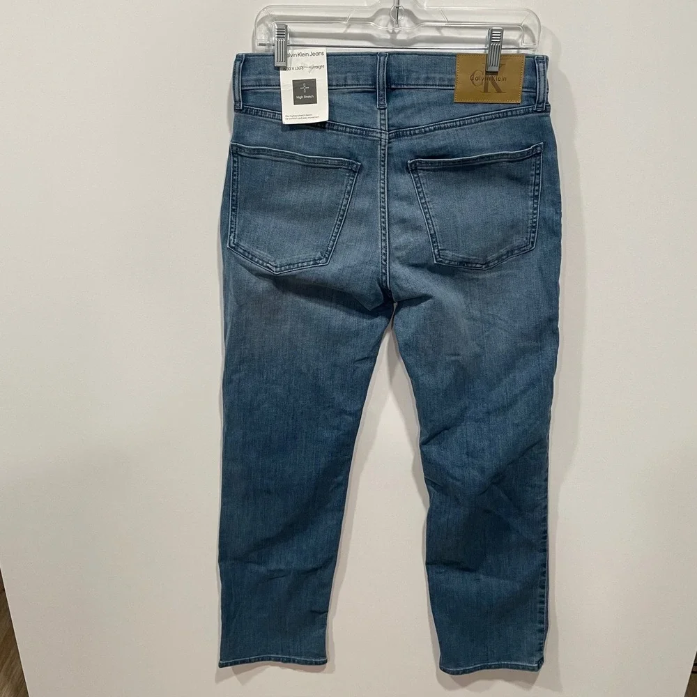 Calvin Klein Jeans Mens 30x30‎ Straight Medium Wash High Stretch Denim